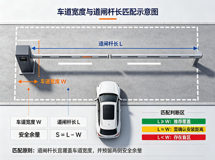 洛阳停车场道闸安装示意图