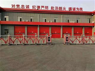 消防队电动伸缩门工程