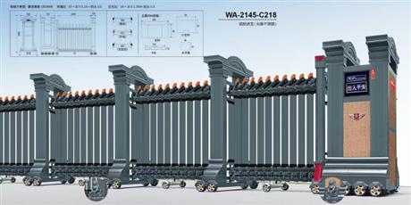 分段电动伸缩门